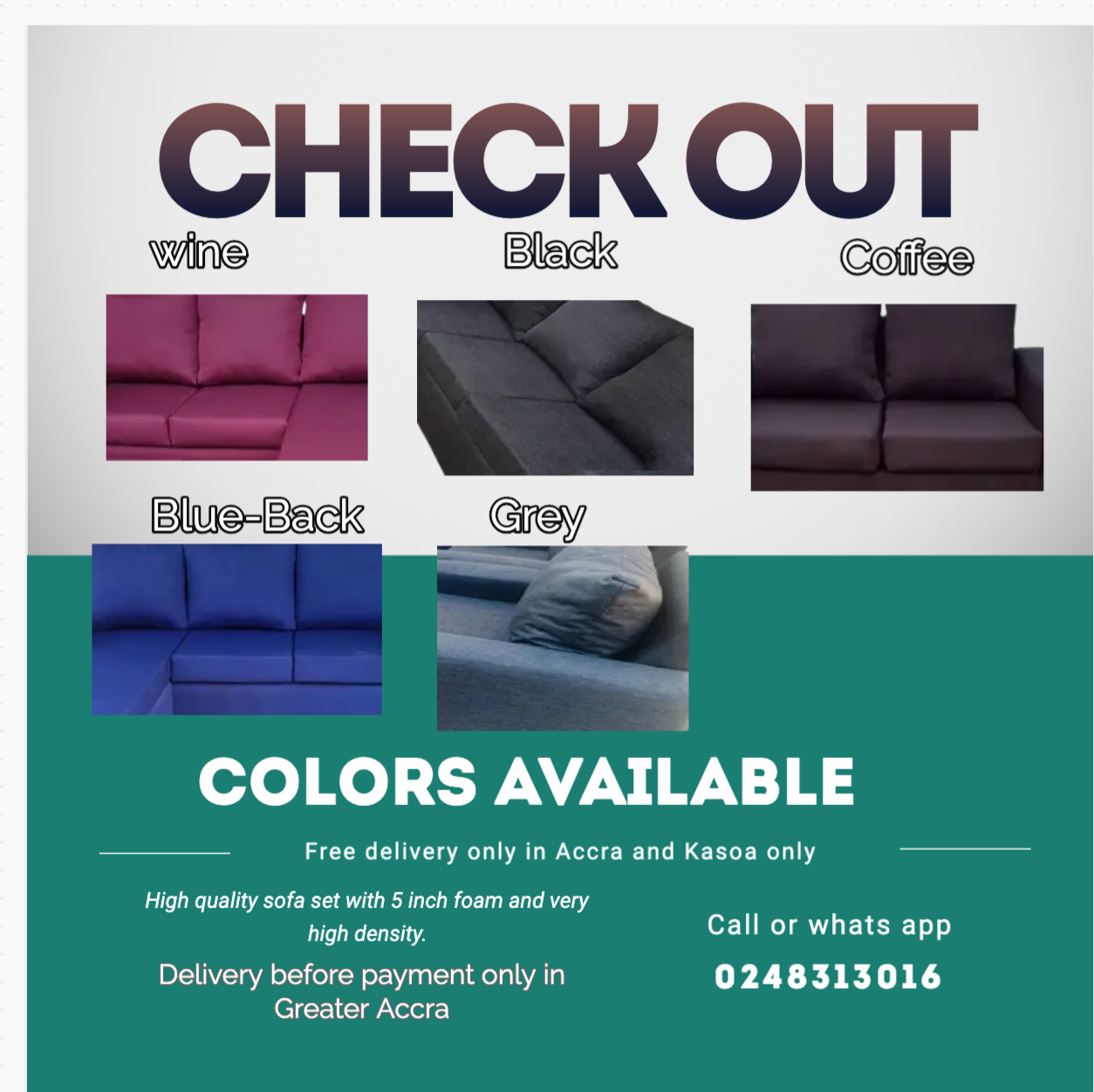 New : L shape Plus Single plus Table - Free delivery only in Accra and kasoa only (Call or Whats App 0248313016) - Image 6