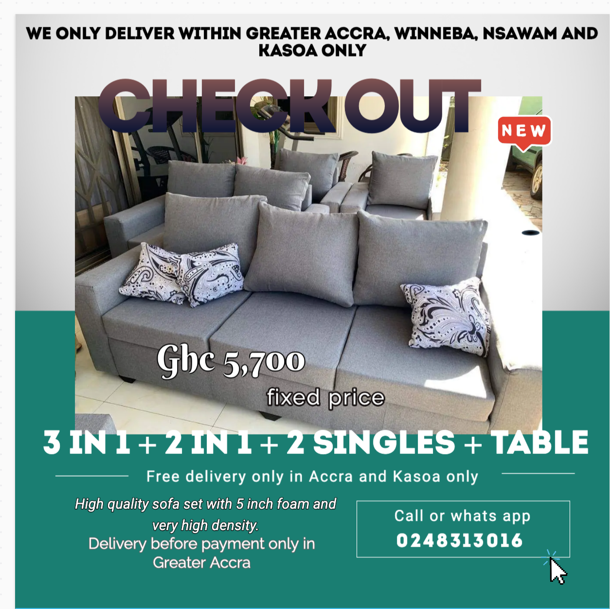 New : 3in1 Plus 2in1 Plus 2 Singles plus Table - Free delivery only in Accra and kasoa only (Call or Whats App 0248313016) - Image 2