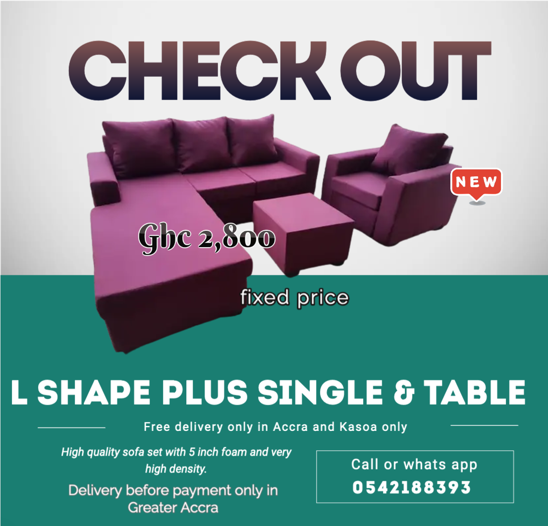 New : L shape Plus Single plus Table – Free delivery only in Accra and kasoa only
