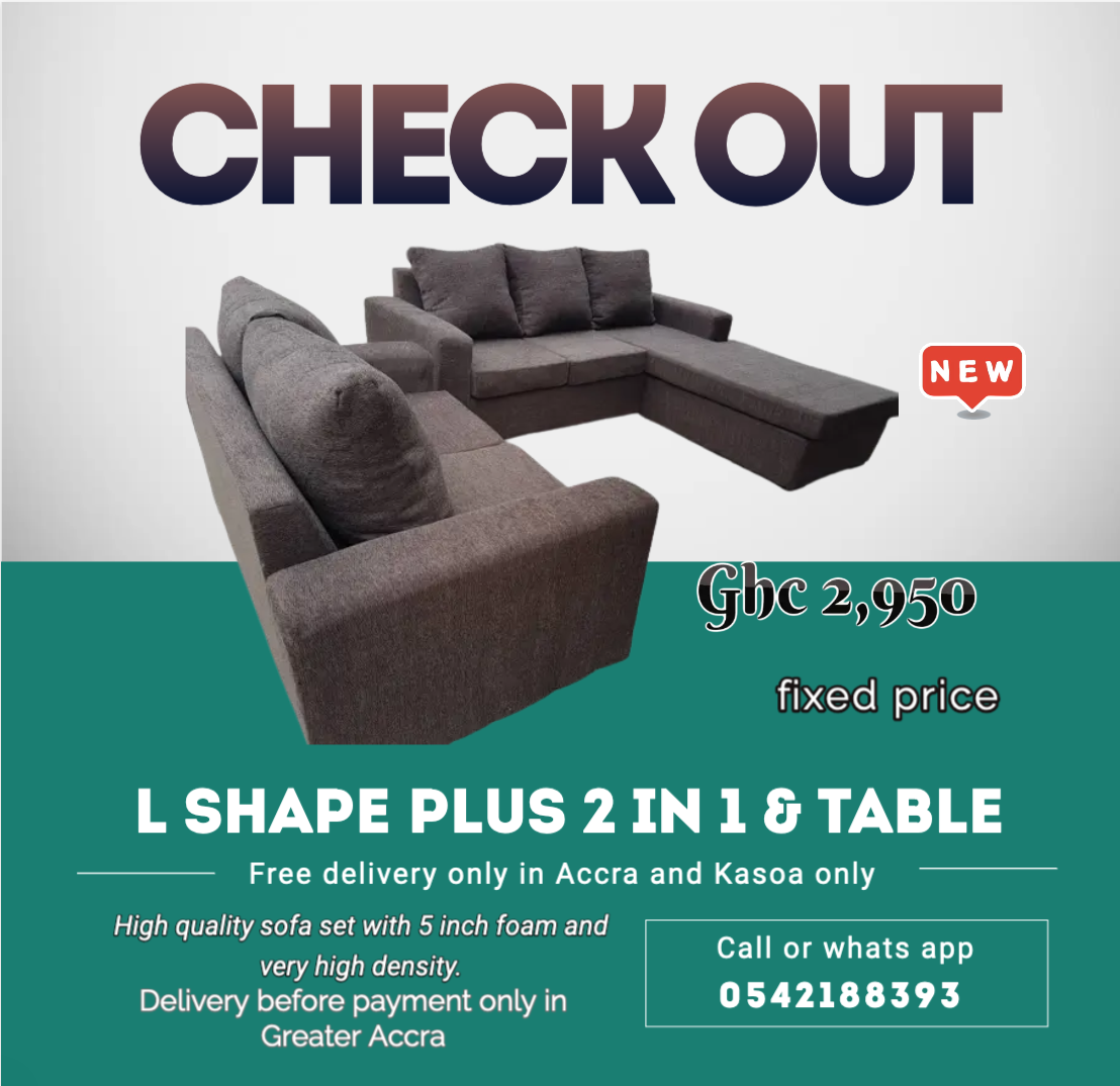 New : L shape Plus 2in1 plus Table -Free delivery only in Accra and kasoa only